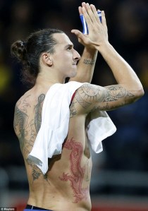 Lo svedese del Psg Zlatan Ibrahimovic (Foto Reuters)